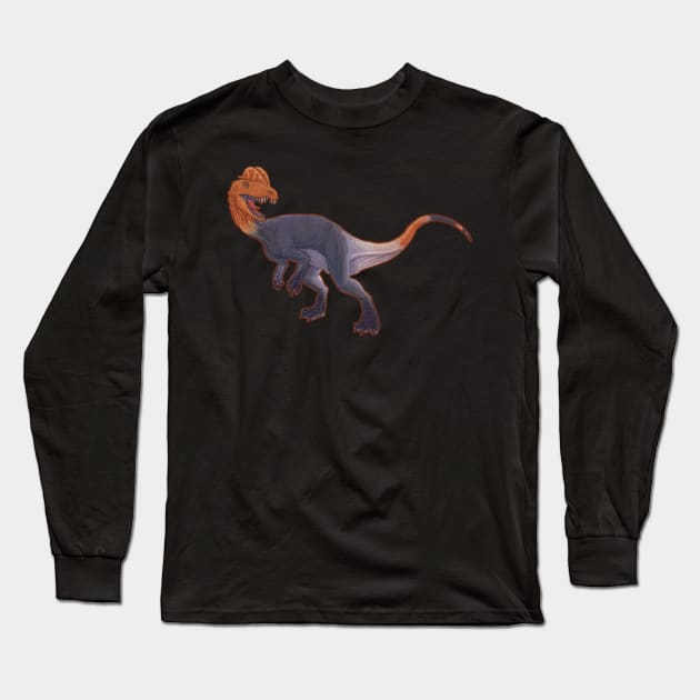 Dilophosaurus wetherilli Long Sleeve T-Shirt by CoffeeBlack